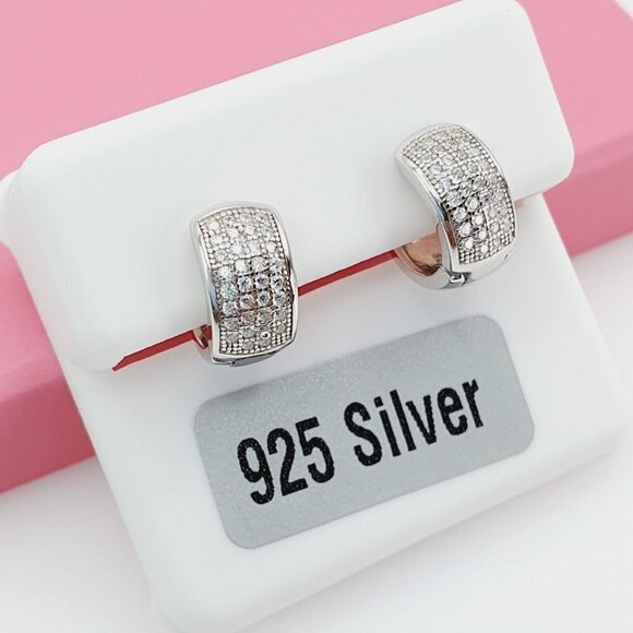 "925 Sterling Silver Cubic Zirconia Earrings, U19254662 - Picture 5 of 8